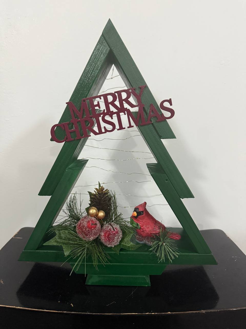 Cardinal Merry Christmas Tree