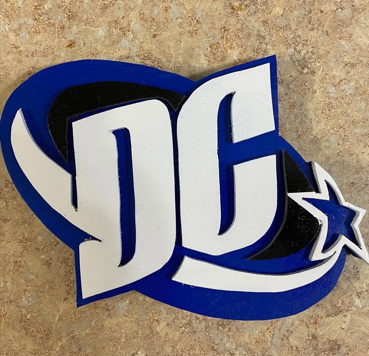 DC Comics Logo Wood Art