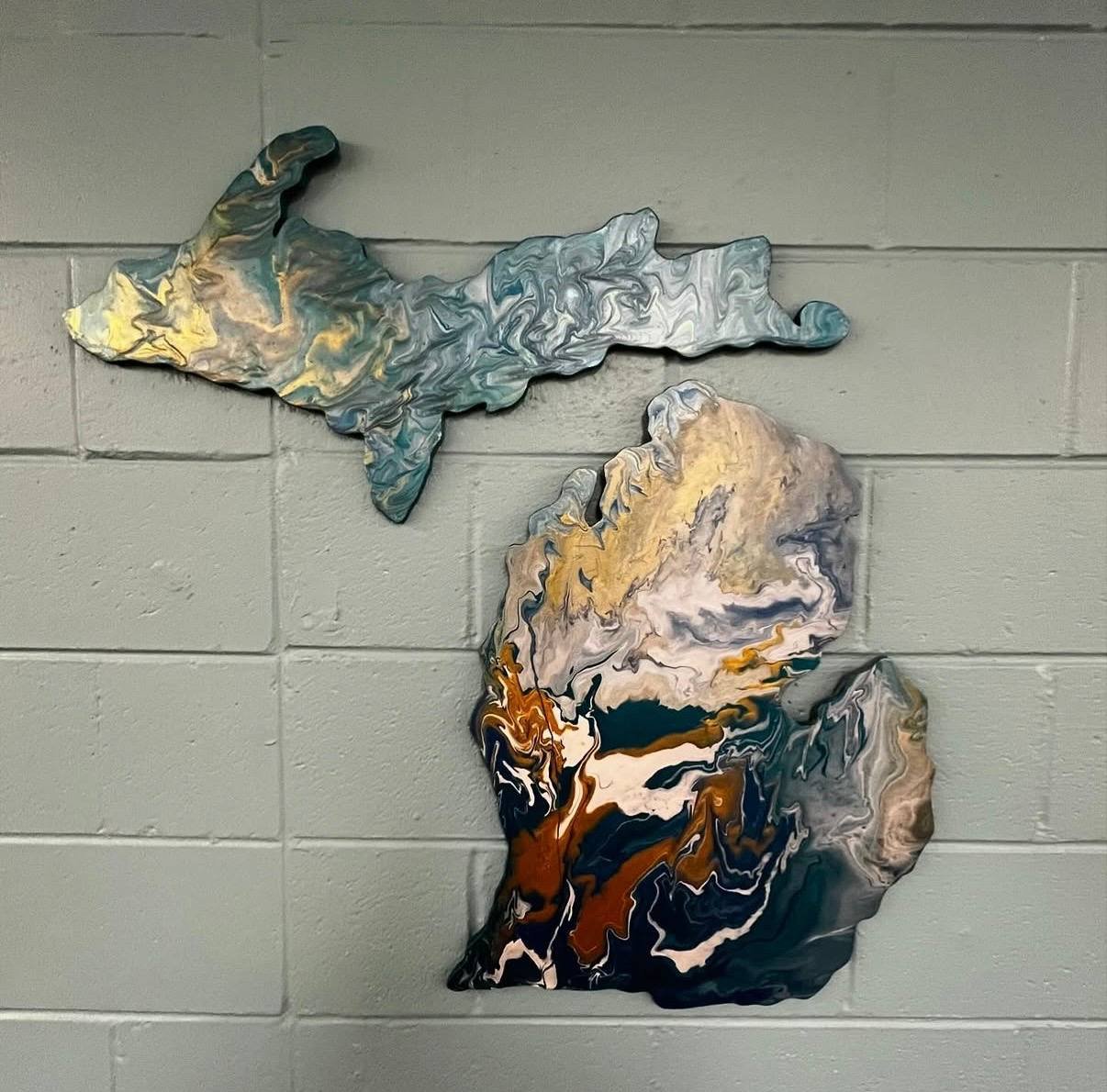 Michigan State Resin Art